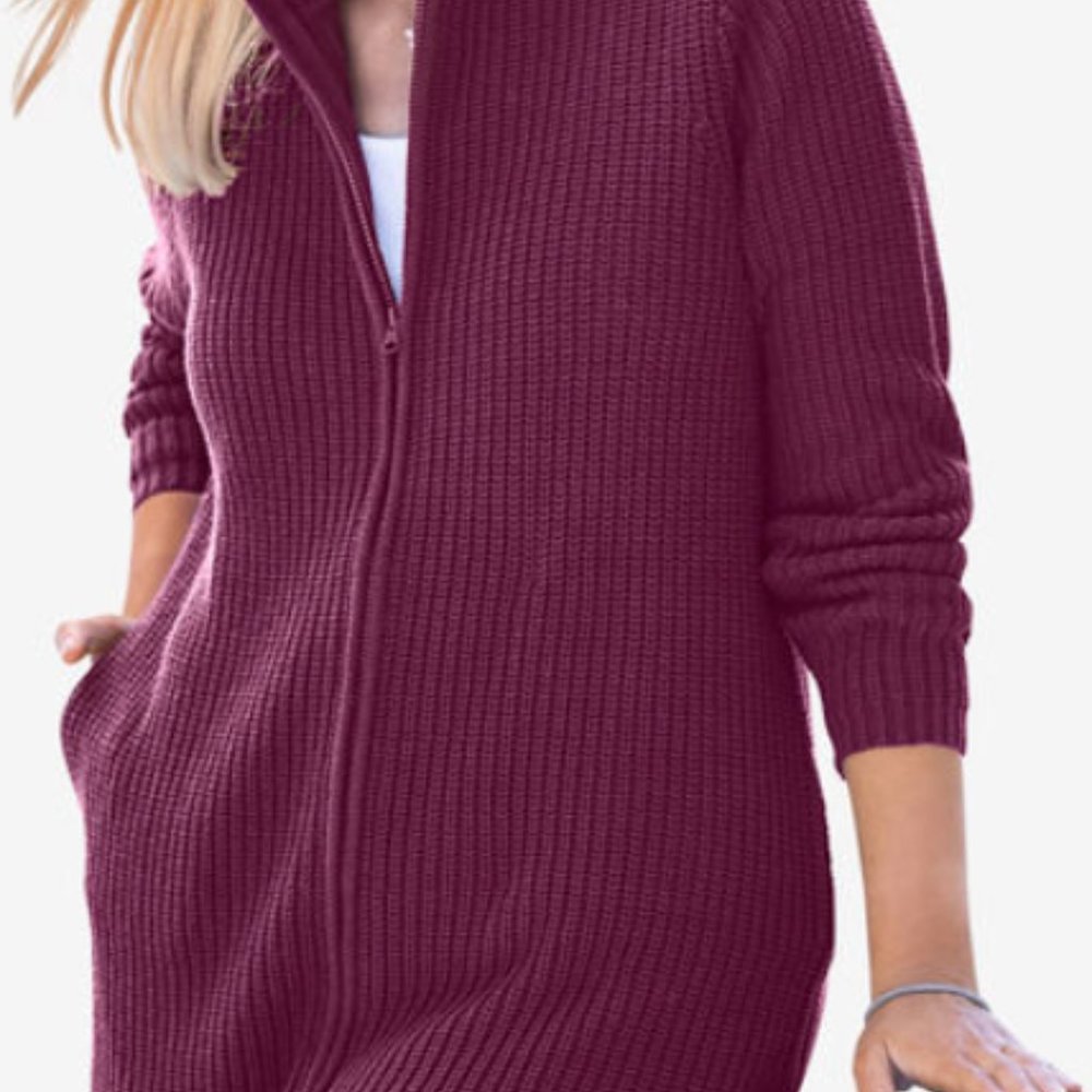 Zip Cardigan Sweater